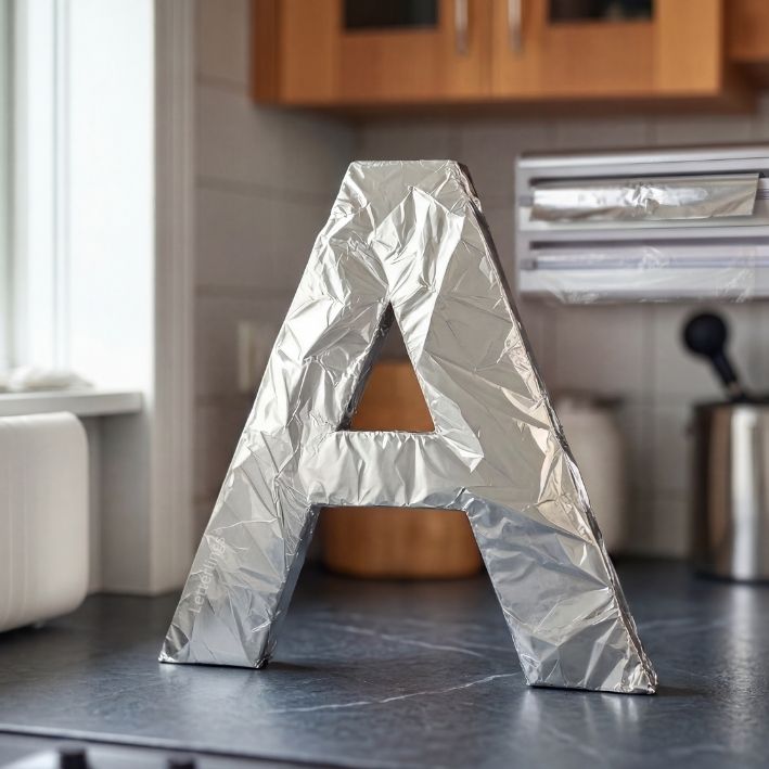A Letterling for Aluminium Foil