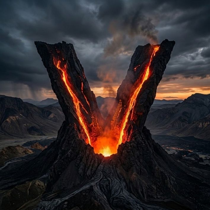 V letterling for Volcano
